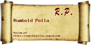 Rumbold Polla névjegykártya